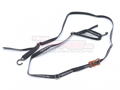 Team Raffee & Co Realistic Looking 1/10 Scale Ratchet Wheel / Tire Strap Black TRC/302575BK