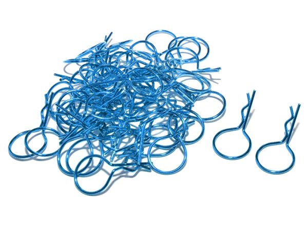 Team Raffee & Co Large-Ring Body Clips 50 pcs Blue (32 mm) BRACL50B