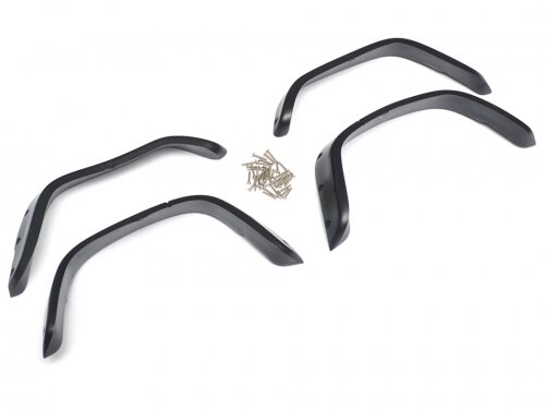 Team Raffee & Co Flexible Real Rubber Fender Flare 4Pcs for Cherokee XJ Body TRC/302227BK
