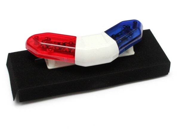 Team Raffee & Co RC Police Car Strobe Flashing Triangle Scale Light Kit - Blue & Red Pink BRHY00511BR