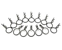 Team Raffee & Co Large-Ring Body Clips 100 pcs Black...