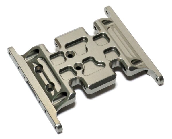 Team Raffee & Co Aluminium Chassis Plate - 1 Pc Gun Metal for Axial SCX10 TRC/SCX08GM
