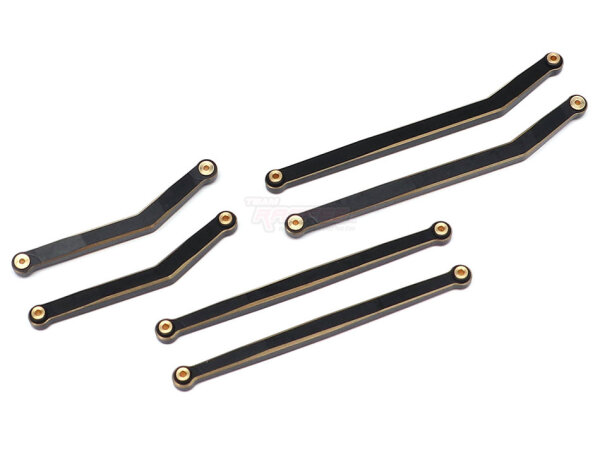 Team Raffee & Co High Clearance Brass Suspension Links (6) for JT Gladiator Black for Axial SCX24 TRC/302886