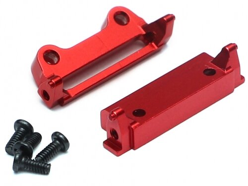 Team Raffee & Co Aluminum Front & Rear Frame Brace Red for Orlandoo Hunter Model Orlandoo Hunter Jeep Rubicon TRC/302363R