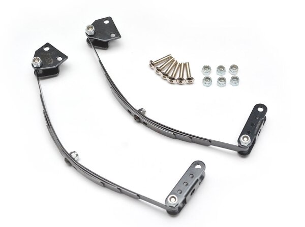 Team Raffee & Co Steel Leaf Spring W/ Mount Set for TF2 LC70 Defender D90 D110 1 Pair Black for Team Raffee Co. TRC-D110 BRQ90267BK