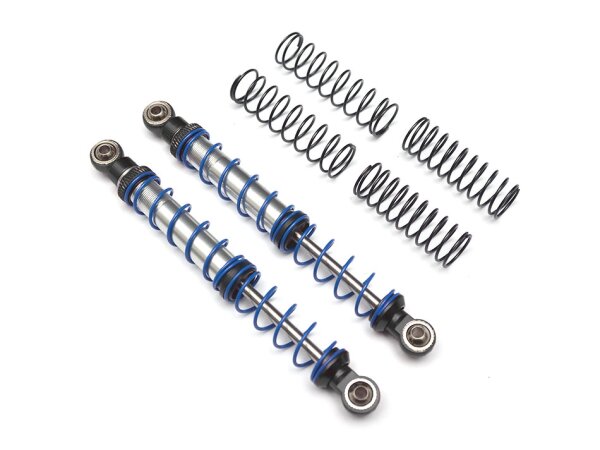 Team Raffee & Co Aluminum Double Spring Shocks 100mm (2) for Crawlers Black BRQ90333-100BK
