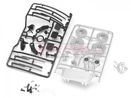 Team Raffee & Co 1/10 Scale Accessories for Drift Bodies Intercooler Disc Brake Exhaust Side Mirror & Windscreen Wipers TRC/302609