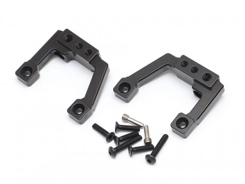 Team Raffee & Co Aluminum Rear Shock Mounts (2) Black for Element RC Enduro TRC/1059009RBK