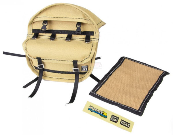 Team Raffee & Co Scale Accessories - Spare Tire Bag (Khaki) - included Shovel  (Yellow) BRSCAC315