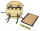 Team Raffee & Co Scale Accessories - Spare Tire Bag (Khaki) - included Shovel  (Yellow) BRSCAC315