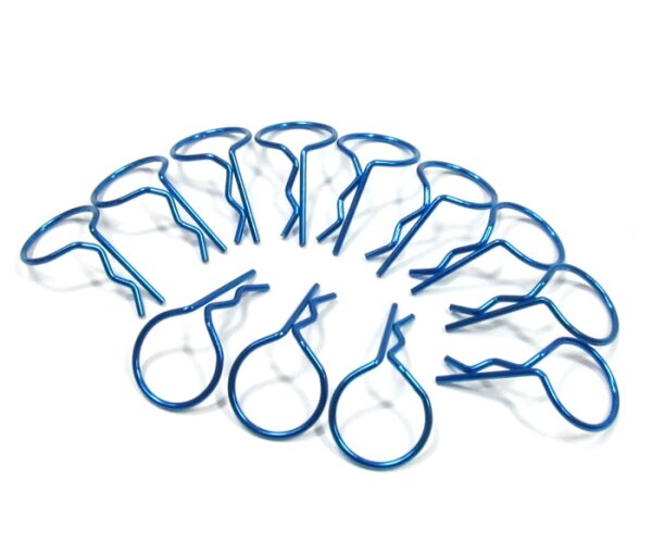 Team Raffee & Co Large-Ring Body Clips 100 pcs Blue (32 mm) BRACL100B