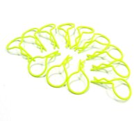 Team Raffee & Co Large-Ring Body Clips 100 pcs Yellow...