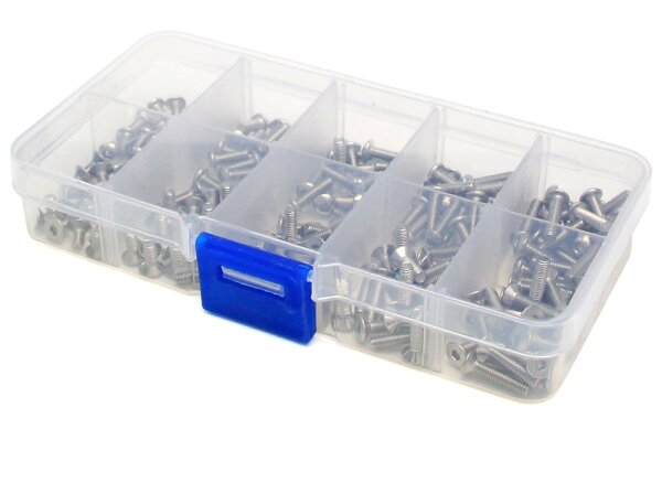 Team Raffee & Co 3MM Stainless Flathead & button Allen Hex Screw Set With Box TRC/HY00321
