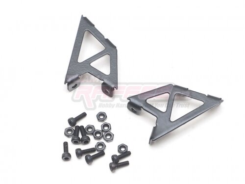 Team Raffee & Co 1/10 Stainless Steel Rear Wing Spoiler Stand Type C Black TRC/302701CBK