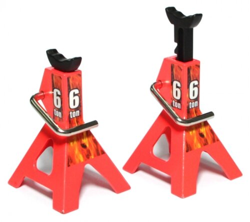 Team Raffee & Co Aluminum 6 TON Scale Jack Stands (Fluorescent Orange) BRQT790028