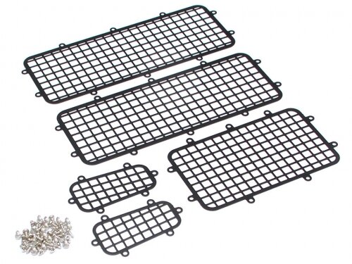 Team Raffee & Co Stainless Steel Side Window Mesh Guard Protective Net 1 Set for Traxxas TRX-4 TRC/302320