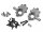 Team Raffee & Co Aluminum Front Inner Portal Housing (2) Gun Metal for Redcat Gen8 Scout II TRC/1053001GM