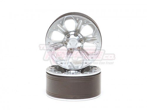Team Raffee & Co 1.9" Aluminum Beadlock Wheels 6-Petals (2) Silver TRC/302752S