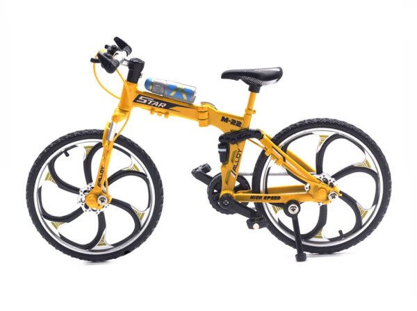 Team Raffee & Co Scale Accessories - 110 Mountain Bike E Yellow BRSCAC246Y