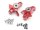 Team Raffee & Co Aluminum Front Knuckle Arm (2) Red for Team Losi Super Rock Rey TRC/113701R