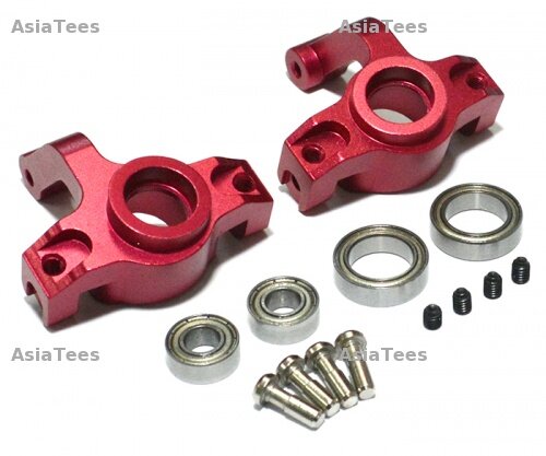 Team Raffee & Co Aluminum Front Knuckles -1 Pair Red for Axial Yeti TRC/050301R