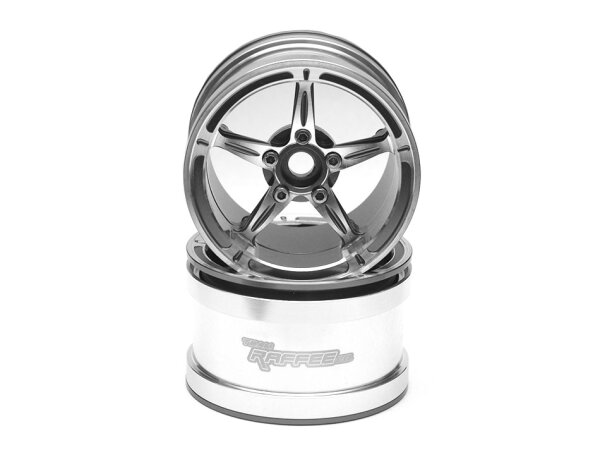 Team Raffee & Co 2.2 Super Star Aluminum Beadlock Wheels (2) Gun Metal TRC/32136GM