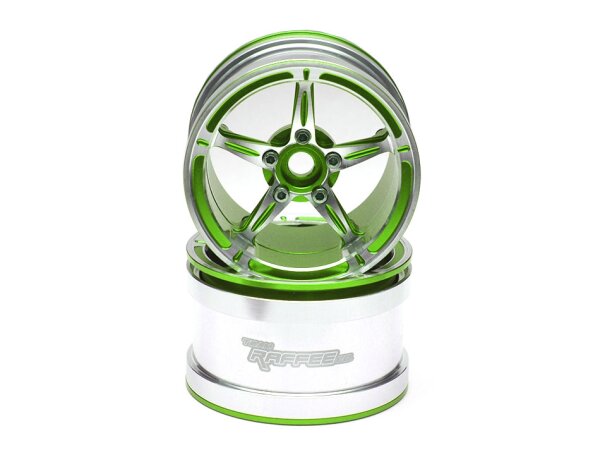 Team Raffee & Co 2.2 Super Star Aluminum Beadlock Wheels (2) Green TRC/32136G