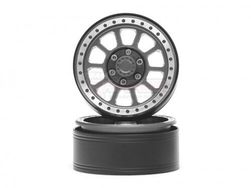Team Raffee & Co 1.9" Aluminum Beadlock Wheels 10 Spoke (2) Gun Metal TRC/302753GM