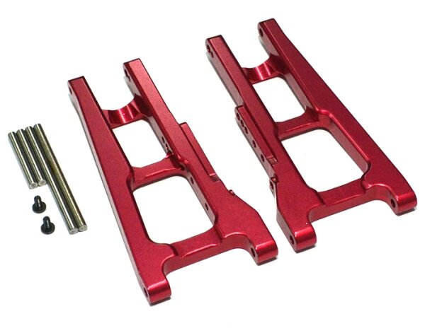 Team Raffee & Co Aluminum Front / Rear Lower Arm -1 Pair Red for Traxxas Slash 4x4 BRTSH04R