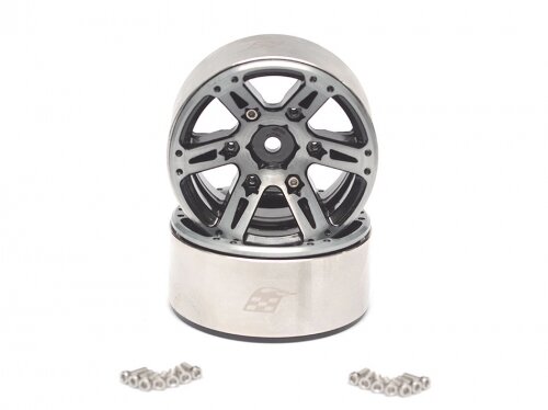 Team Raffee & Co EVO 1.9 High Mass Beadlock Aluminum Wheels Twin - 6D (2) BRW760901