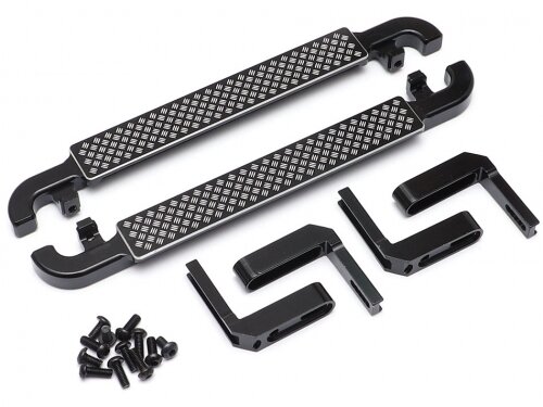 Team Raffee & Co Aluminum Side Steps w/ Mount for TRX4 Black for Traxxas TRX-4 TRC/302410BK