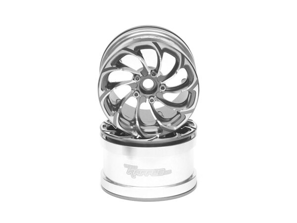 Team Raffee & Co 2.2 Twister Aluminum Beadlock Wheels (2) Gun Metal TRC/32137GM