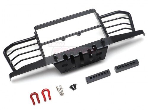 Team Raffee & Co Metal Front Bumper w/ Towing Hooks For D90 D110 TRX4 Defender TRC/302379