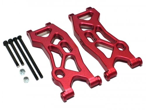 Team Raffee & Co Aluminum Front Lower Arm - 1 Pair Red for Axial Yeti TRC/050305R