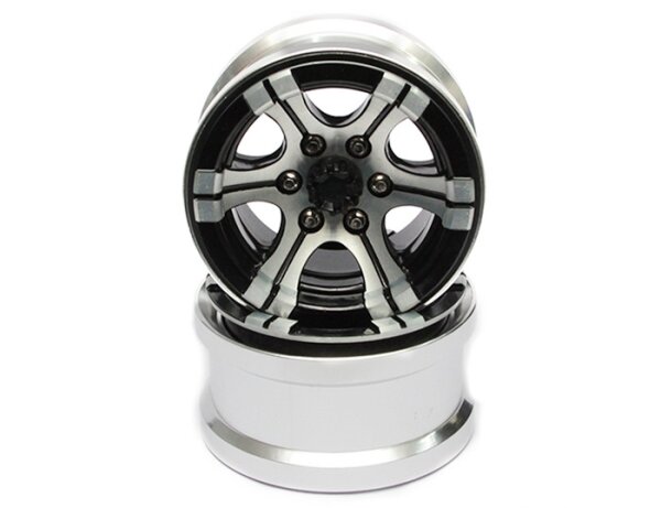Team Raffee & Co EVO 2.2 High Mass Beadlock Aluminum Wheels Twin-6 (2) BRW770101