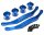 Team Raffee & Co Aluminum Body Post Set - Blue for Traxxas Slash 4x4 BRTSH08B