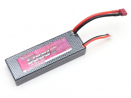 Team Raffee & Co 7.4V 6000mAh 2S 45C Lipo Battery T-plug (Deans) Hard Case Pack TRC/302559-T