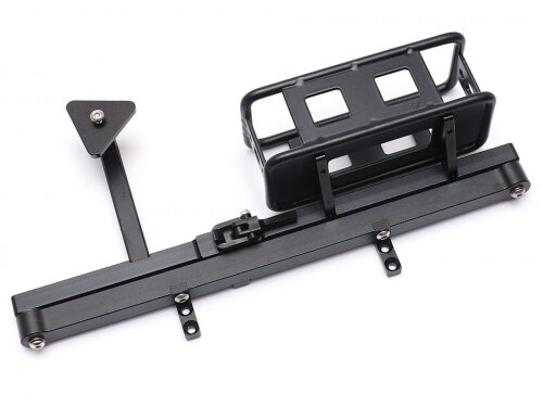 Team Raffee & Co Steel Tough Rear Bumper w/ Wheel Carrier & Jerry Can Holder Black for D90/D110 Chassis TRC/302413BK