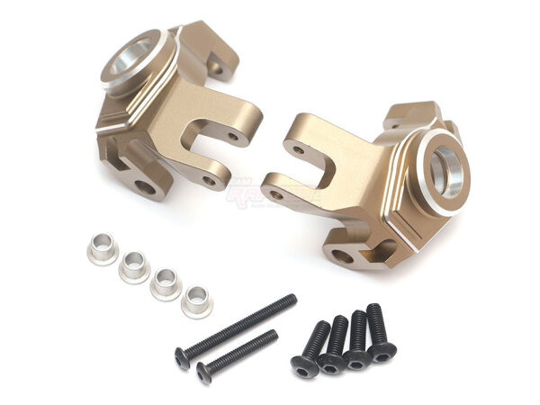 Team Raffee & Co Aluminum Front Knuckle (2) Gun Metal for Axial SCX6 TRC/302874GM