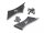 Team Raffee & Co 1/10 Scale Accessories Aluminium Rear Drift Spoiler Mount/Wing Stay C Black TRC/302599BK