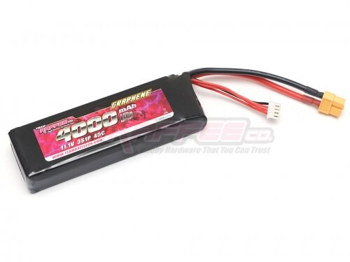 Team Raffee & Co 11.1V Low-Profile 4000mAh 45C Graphene 3S LiPo Soft Case Battery Pack XT60 Plug TRC/302710-XT60