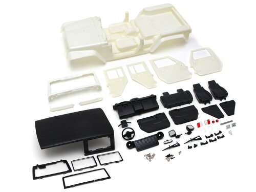 Team Raffee & Co 5 Door Rubicon Hard Body for 1/10 Crawler 313mm Kit Version White TRC/302281-KITW