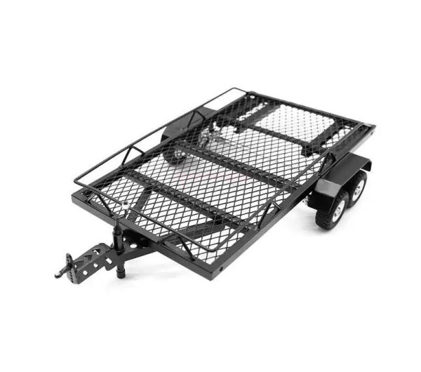 Team Raffee & Co 1/18 Scale Metal Dual Axle Trailer Black TRC/302933