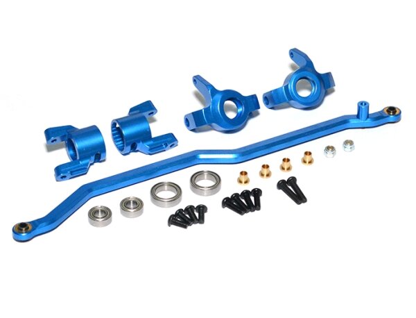 Team Raffee & Co Front Knuckle,C-Hub Steering and Steering Link Combo Set - 3 Items Blue for Axial Wraith BRWRCOMBO1B