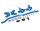 Team Raffee & Co Front Knuckle,C-Hub Steering and Steering Link Combo Set - 3 Items Blue for Axial Wraith BRWRCOMBO1B
