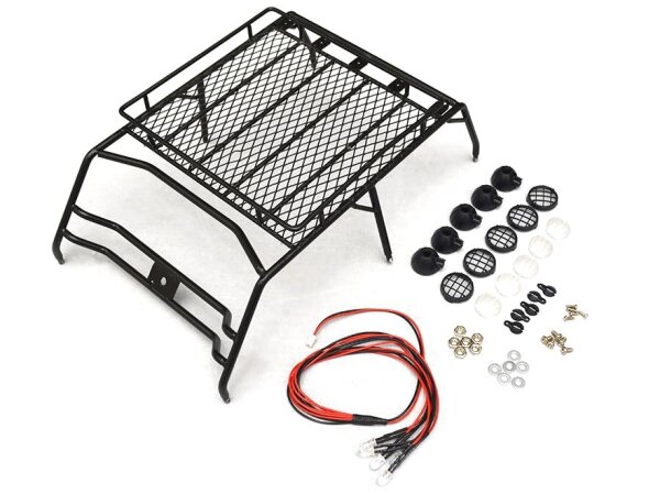 Team Raffee & Co Roof Luggage Rack For 1/10 AMG 4x4 Truck Black TRC/G63001BK
