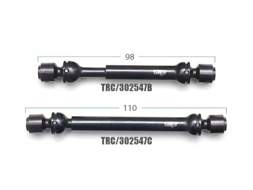 Team Raffee & Co HD Hardened Steel CVD Center Drive Shafts Combo 98-126mm & 110-138mm (2) for SCX10 II AX90058 & AX90059 for Axial Wraith 1.9 TRC/302547-C5