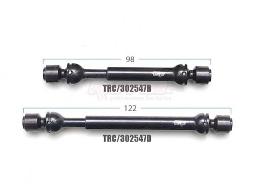 Team Raffee & Co HD Hardened Steel CVD Center Drive Shafts Combo 98-126mm & 122-151mm (2) for Axial RR10 Bomber TRC/302547-C1