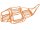 Team Raffee & Co Steel Roll Cage for Axial SCX10 with High Stinger Bumper Orange for Axial SCX10 BRQ90271OR