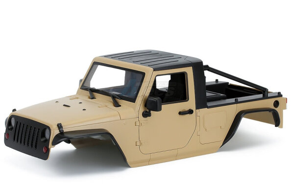 Team Raffee & Co Wrangler Pickup Hard Body for 1/10 Crawler 313mm Desert Yellow TRC/302891DY